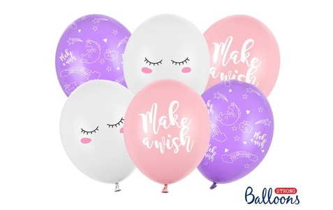 PartyDeco, Partydeco Luftballon Unicorn mix Ø 30 cm, 6 Stück, Partydeco Luftballon Unicorn mix Ø 30 cm, 6 Stück