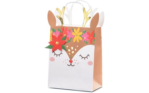 PartyDeco, Partydeco Geschenktasche Reh 20.5 x 30 x 10.5 cm, Mehrfarbig, Partydeco Geschenktasche Reh 20.5 x 30 x 10.5 cm, Mehrfarbig