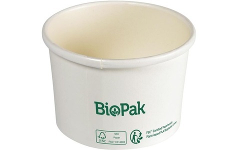 BioPak, BioPak Salat-Schale Ronda 240 ml, Weiss, 25 Stück, 