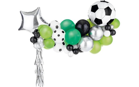 Partydeco Girlandenband Fussball Mehrfarbig, 150 x 126 cm, 15-teilig