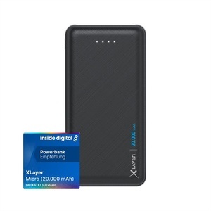Xlayer, Xlayer Powerbank Micro 20000mAh - Schwarz, Xlayer Powerbank Micro schwarz 20.000 mAh
