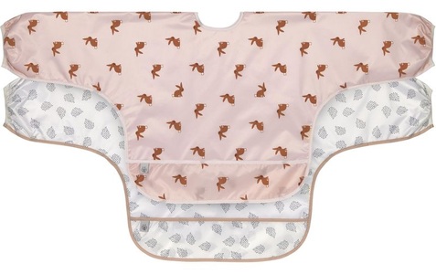 Lässig, Lässig Ärmel-Lätzchen 2 Stk. Little Forest Rabbit, Ärmellätzchen LITTLE FOREST RABBIT 2er-Set in rosa