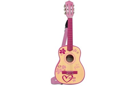 Bontempi, Bontempi - Gitarre 6 Saiten 75cm pink aus Holz, Bontempi Musikinstrument Gitarre 6 Saiten 75 cm pink aus Holz
