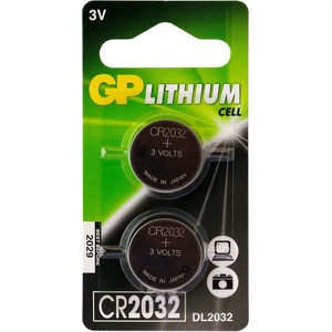 GP Batteries, GP Batteries GPCR2032 Knopfzelle CR 2032 Lithium 3 V 2 St., GP Batteries Knopfzelle CR2032, 3V, 2Stk., Lithium