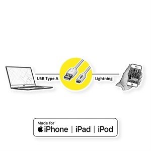ROLINE, Roline USB-Kabel USB 2.0 USB-A Stecker, Apple Lightning Stecker 1.00 m Schwarz, Gold Geschirmt 11.02.8923, ROLINE GOLD USB 2.0 Sync- & Ladekabel mit Lightning Connector, 1 m