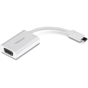 TRENDNET, TrendNet TUC-VGA2 - USB-C zu VGA Adapter mit Stromversorgung (PD), TRENDnet TUC-VGA2 USB-C VGA Weiß Kabelschnittstellen-/adapter