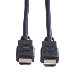 undefined, Value HDMI High Speed Cable + Ethernet, M/M 5 m, 5 mm, Black, VALUE HDMI High Speed Kabel mit Ethernet, schwarz, 5 m