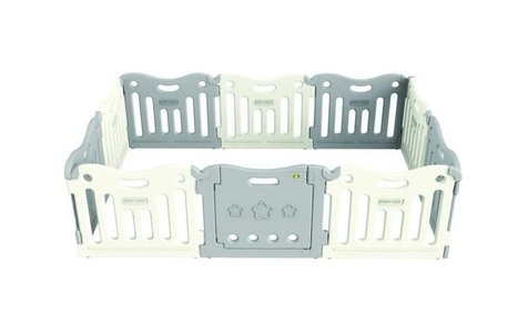 Baby Care, BABY CARE Laufgitter Playpen Melange Grey 219x147x63 cm, BABY CARE Laufgitter Melange Grey 2.19 m x 1.47 m x 63 cm
