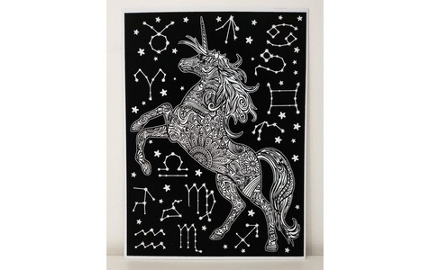 TataRuga, Bild aus Samt zum Ausmalen Bild aus Samt zum Ausmalen, Tataruga Malset Samtbild Einhorn A3