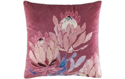 KAS, KAS - Zierkissen DALBY - Polyester - dunkelrot - 50/50 cm, Kas - Dalby Kissenbezug, 50 x cm, Multicolor