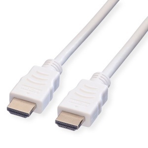 VALUE, Value HDMI Anschlusskabel HDMI-A Stecker 1.50 m Weiß 11.99.5704 Geschirmt HDMI-Kabel, VALUE HDMI High Speed Kabel mit Ethernet, weiß, 1,5 m