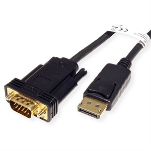 ROLINE, ROLINE Kabel DisplayPort-VGA, DP ST - VGA ST, schwarz, 5 m, 