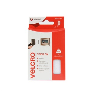 VELCRO, VELCRO® VEL-EC60210 Klettband zum Aufkleben Haft- und Flauschteil (L x B) 1000 mm x 20 mm Weiß 1 m, VELCRO® Klettband Selbstklebend Haken & Flausch 20mm x1m Weiß