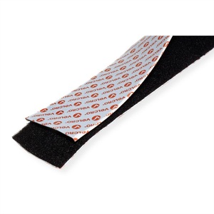 VELCRO, VELCRO® VEL-EC60245 Klettband zum Aufkleben Haft- und Flauschteil, extrastark (L x B) 2500 mm x 50 mm Schwarz 2.5 m, VELCRO® Klettband Extra Stark Selbstklebend Haken & Flausch 50mm x 2.5m Schwarz