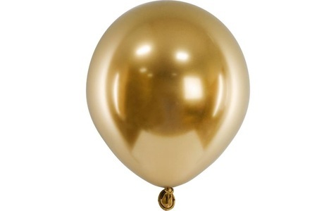 PartyDeco, Partydeco Luftballon Glossy Gold, Ø 30 cm, 10 Stück, Partydeco Luftballon Glossy Gold, Ø 30 cm, 10 Stück