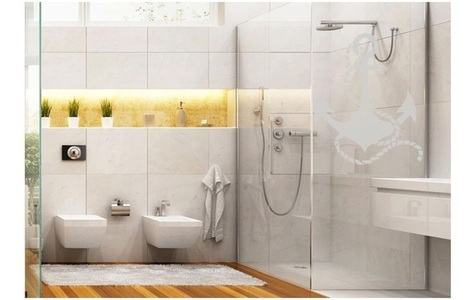 Trenddeko, Trenddeko Fensterfolie Anker 50 x 61 cm, frosted Weiss, 