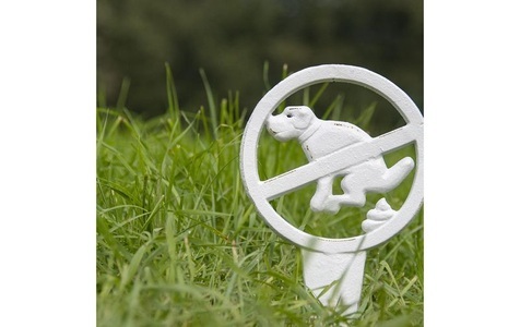 Esschert Design, Esschert Design Gartenstecker Kein Hundeklo 30.1, Weiss, 