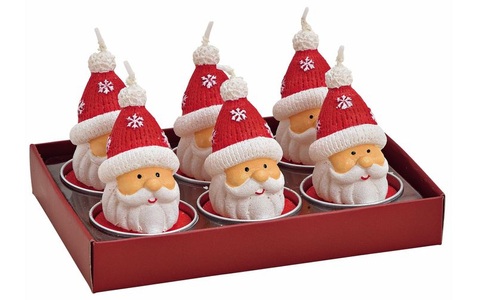 G. Wurm, G. Wurm Teelichter Nikolaus Rot, 6er Set, 