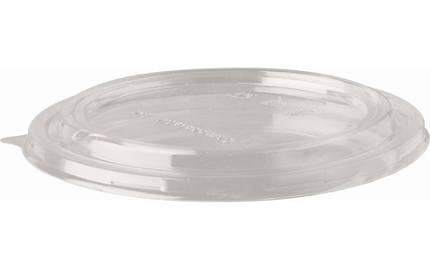 PAPSTAR, Deckel Papstar pure, Ø 150 mm, für Salatschalen (500/1000 ml), 50 Stk., biologisch abbaubar, nachwachsende Rohstoffe, PLA, transparent, Papstar Deckel für Salatschale Pure 50 Stück