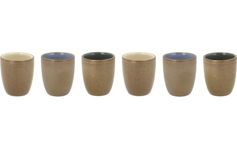 Bitz, Bitz Espresso Becher 100 ml, 6 Stück, Braun/Mehrfarbig, Bitz Espressotasse »Wood 100 ml, 6 Stück«, (6 tlg.)