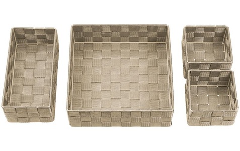 Diaqua Aufbewahrungskorb Irina 4 Stück, Beige