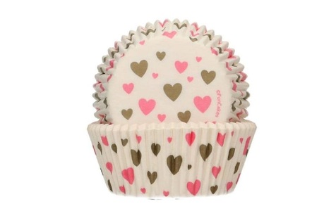 Funcakes, Funcakes Muffin Backform Herz 48 Stück, Funcakes Muffin Backform Herz 48 Stück