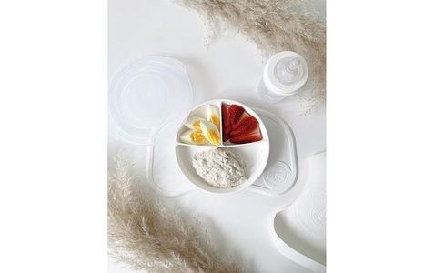TWISTSHAKE, TWISTSHAKE Click Matte und Kinderteller Mini ab dem 6. Monat weiß, 