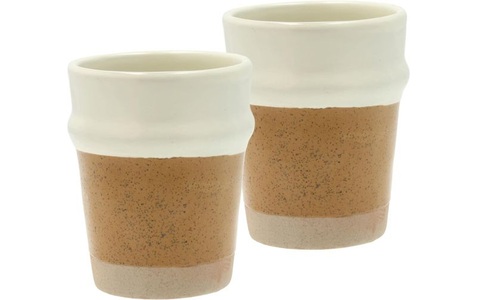 Villa Collection, Villa Collection Kaffeebecher Evig 350 ml, 2 Stück, Braun/Crème, Villa Collection Denmark Tasse »Evig 350 ml, 2 Stück, Braun/Crème«, (2 tlg.)