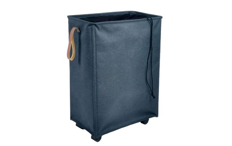 Diaqua, Diaqua Wäschekorb Levi mit Rollen 50 l, Dunkelblau, diaqua® Wäschekorb »Levi mit Rollen 50 l, Dunkelblau«