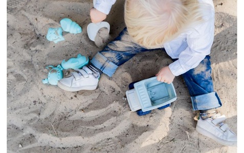 Kindsgut, Kindsgut Sandspielzeug THEO 7-teilig in hellgrau/türkis, KINDSGUT Sandform-Set »Theo 6-teilig«, (6 tlg.)