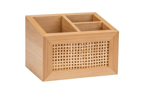 Wenko, Wenko Aufbewahrungsbox Allegre 3 Fächer, Hellbraun, WENKO Aufbewahrungsbox »Allegre 3 Fächer, Hellbraun«