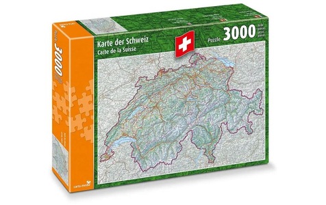 Carta.Media, Carta.Media Puzzle Karte der Schweiz, Karte der Schweiz - Puzzle [3000 Teile]