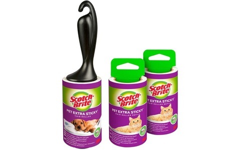 Scotch-Brite, Scotch-Brite Kleiderroller Pet Extra, 1 Roller mit 2 Ersatzrollen, Scotch-Brite Kleiderroller Pet Extra, 1 Roller mit 2 Ersatzrollen