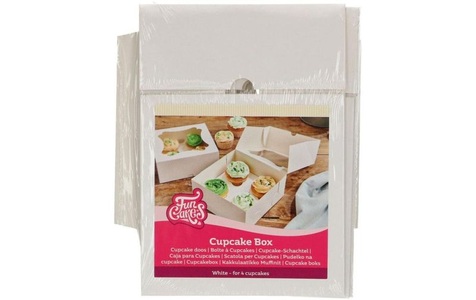 Funcakes, Funcakes Cupcake-Box für 4 Cupcakes, 3 Stück, 