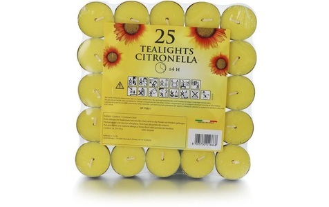 undefined, TEELICHT CITRONELLA, balthasar Outdoor Teelichter Citronella 25 Stück, Gelb
