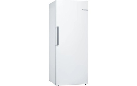 Bosch, BOSCH GSN54DWCV Gefrierschrank (freistehend, EEK C, 328 l Nutzinhalt, NoFrost, Display, TouchControl, LED-Beleuchtung, 5 Schubladen, davon 1 BigBox, Abmessungen (HxBxT): 176 x 70 x 78 cm), Bosch Serie 6, Freistehender Gefrierschrank, 176 x 70 cm, Weiß, GSN54DWCV