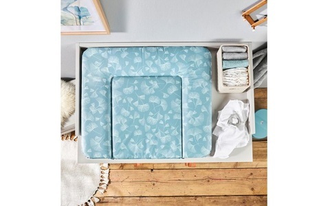 Rotho Babydesign, Rotho Wickelauflage Motiv Ginkgo, 85 x 72 x 5 cm, Rotho Babydesign Wickelauflage »Wickelkissen breit«