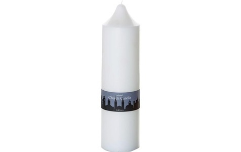 undefined, CHURCH CANDLE WEISS 10X38CM, balthasar Church Candle 38 cm x 10 cm, Weiss