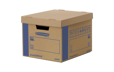 Fellowes, Fellowes Umzugsbox Smoothmove Prime, Fellowes Umzugsbox Smoothmove Prime 464 x 390 x 294 mm Blau/Braun