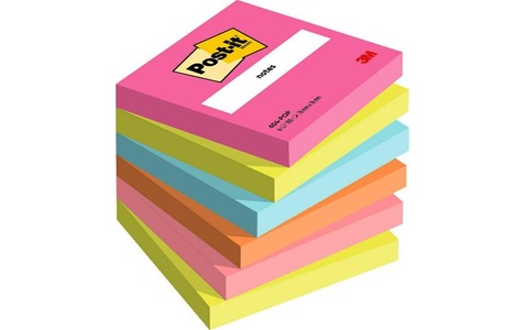 POST-IT, Post-it Haftnotizen Poptimistic 76 x 76 mm Sortiert 100 Blatt 6 Stück, Post-it Notizzettel Poptimistic Collection 76 x 76 mm