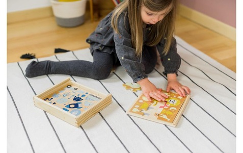 Kindsgut, KINDSGUT Holz-Puzzleset Farben, 