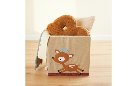 bieco, bieco Staubox Rehe, Natur 32 cm, BIECO Aufbewahrungsbox »Reh«