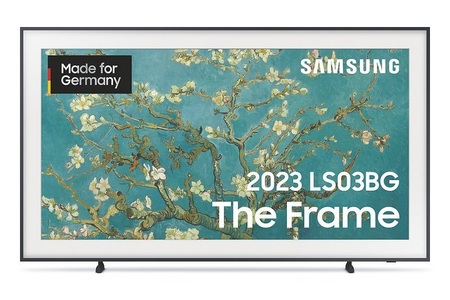 Samsung, Samsung QLED 4K The Frame LS03BG QLED-TV 189 cm 75 Zoll EEK G (A - G) CI+, DVB-C, DVB-S2, DVB-T2 HD, QLED, Smart TV,, Samsung The Frame LS03BG 75 Zoll Smart TV 75LS03BG 2023