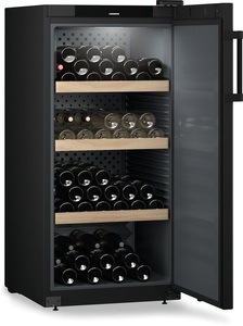 LIEBHERR, LIEBHERR Weinklimaschrank GrandCru WSbl 4201 Schwarz, Liebherr WSbl 4201 GrandCru Weinlagerschrank Schwarz rechts