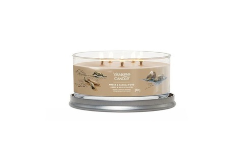 Yankee Candle Signature, Yankee Candle Signature Duftkerze Amber & Sandalwood Signature 5 Docht Tumbler, 