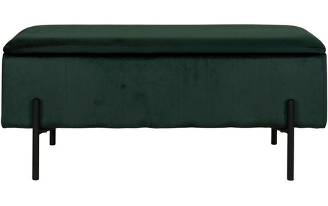 undefined, House Nordic - Bank Watford - Dunkelgrün und Schwarz, House Nordic Bank Watford 36.5 x 95 x 46 cm, Dunkelgrün