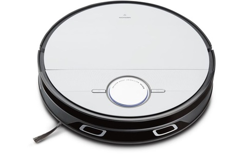 Medion, Medion Saug- und Wischroboter MD 20004 mit Clean Base, Medion MD 20004 Saug-und Wischroboter Schwarz, Silber mit Staubbeutel, mit Wischfunktion, kompatibel mit Amazon Alexa,