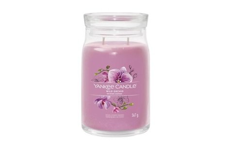 Yankee Candle Signature, Yankee Candle Signature Duftkerze Wild Orchid Signature Large Jar, Yankee Candle Signature - Duftkerze im Glas, 567G, Orchidee