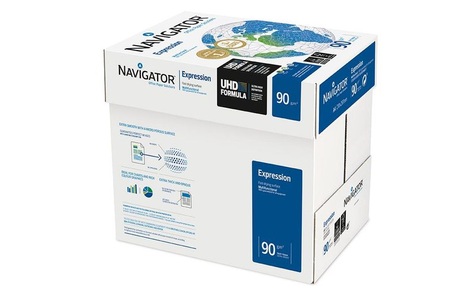 Navigator, Kopierpapier Navigator Expression, DIN A4, 90 g/m², hochweiss, 1 Karton = 5 x 500 Blatt, Fischer Papier Kopierpapier Navigator Expression A4 90 g/m², 2500 Blatt