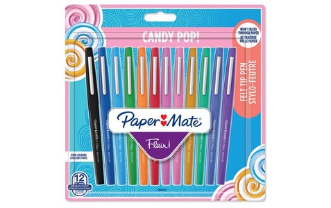 Paper Mate, Paper Mate Fineliner Flair Medium Candy Pop 0.7 mm, 12 Stück, Paper Mate Fineliner Flair Medium Candy Pop 0.7 mm, 12 Stück